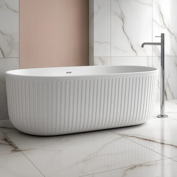 Sophia White 1700mm Freestanding Bath - Image 3