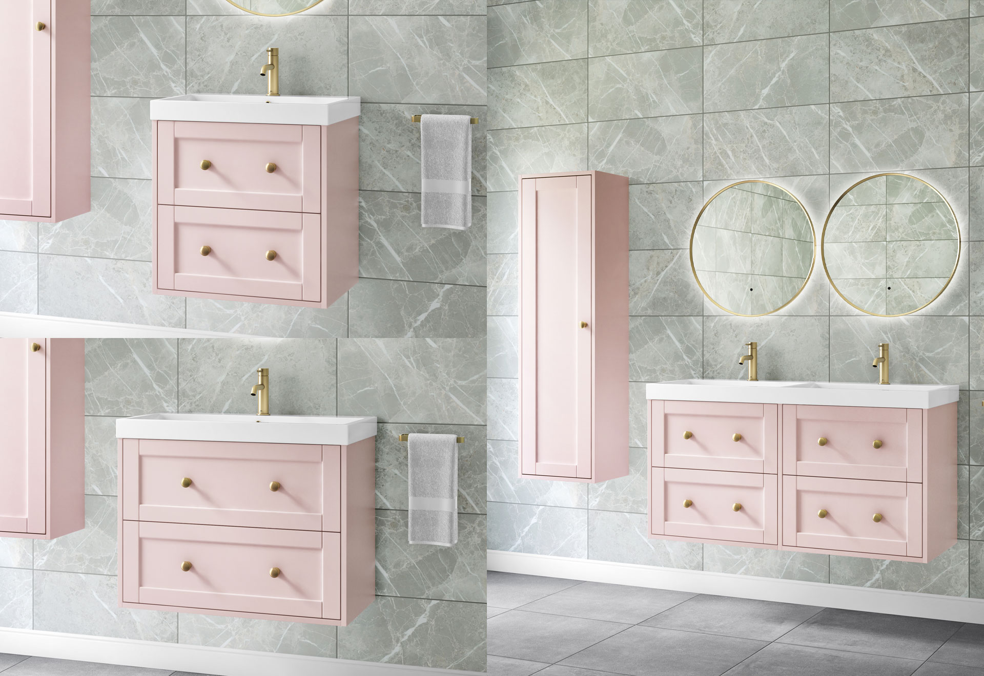 Maple Vanity Units & Brushed Brass | Product Pairings | Atti