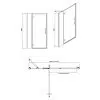 Aspect 1100mm Brushed Gold Hinged and Inline Shower Door - Image 3