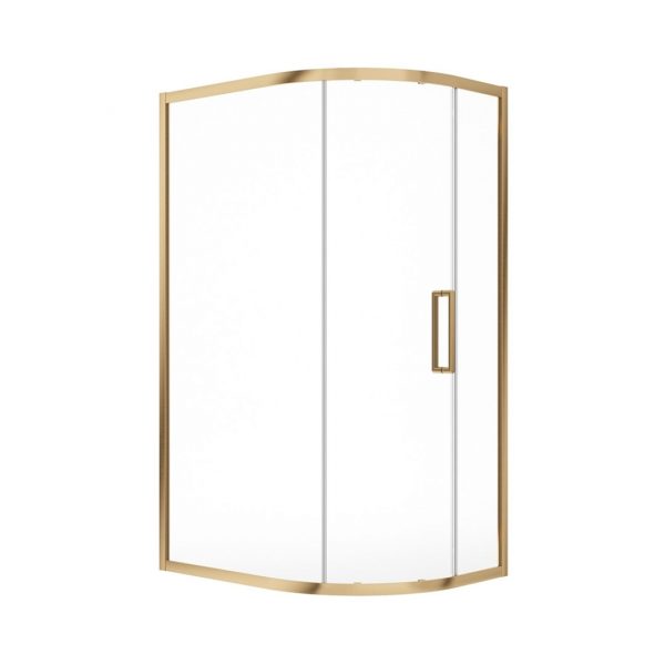 ASPECT 8mm Single Door Offset Quadrant Brushed Gold | Sonas Bathrooms | Bathshed | Bathrooms Ireland & The UK | Nationwide Delivery