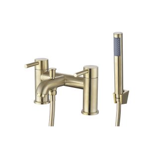 hepstow bath shower mixer brushed brass | Atti Bathrooms | ireland and UK deliver | bathshed