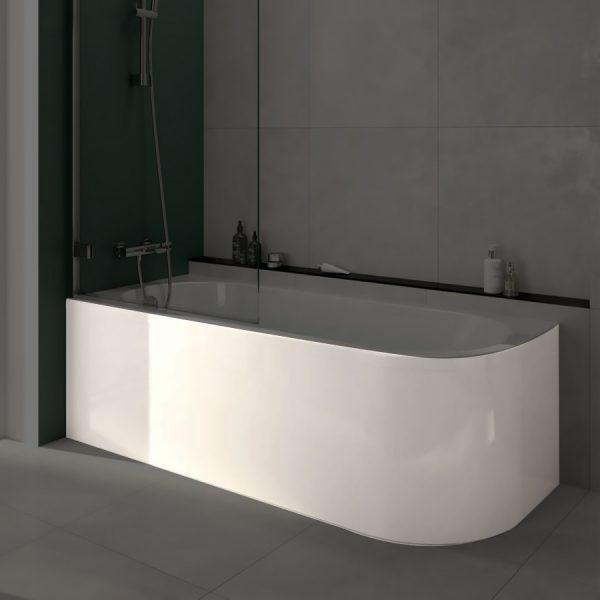 Curva J Shaped Bath Panel | Delivery Ireland & UK | Bathshed