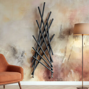 theon anthracite art deco modern designer radiator | Next day delivery ireland and the UK | Bathshed