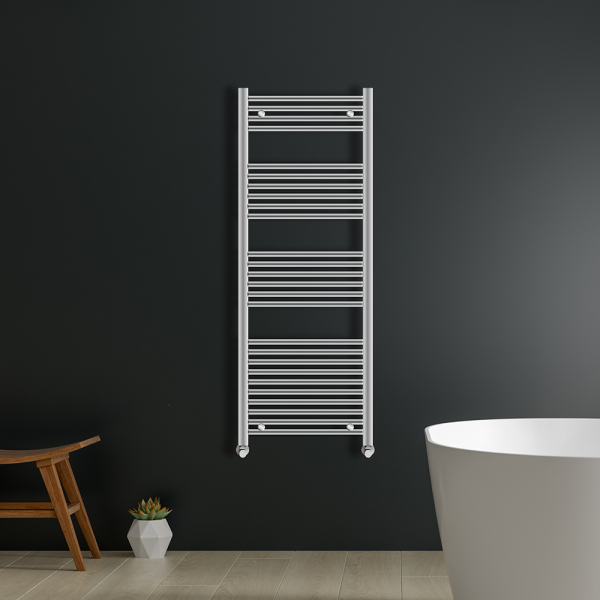 Chrome heated towel rail | Bathshed | Bathrooms Ireland and The UK | Discount Bathrooms | Ladder Towel rails