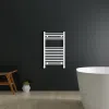 Aldo Straight White Heated Towel Rail | Heated Towel Rails | Heating | Delivery Ireland and the UK | Bathshed