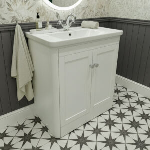 Cambridge Chalk White Floorstanding Vanity Unit | Wall Hung Vanity Units | Furniture | Delivery Ireland and the UK | Bathshed