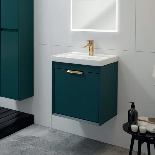 Fjord 1 drawer wall hung vanity unit | Scandinavian bathroom furniture | Sonas Bathrooms | Bathshed | Nationwide Delivery UK and Ireland
