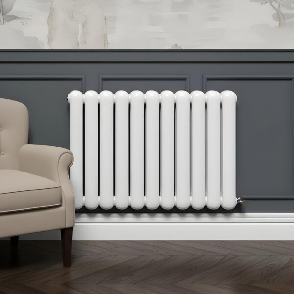 Sorrento White Horizontal 2 Column Designer Radiator | Designer Radiator | Heating | Delivery UK and Ireland | Bathshed