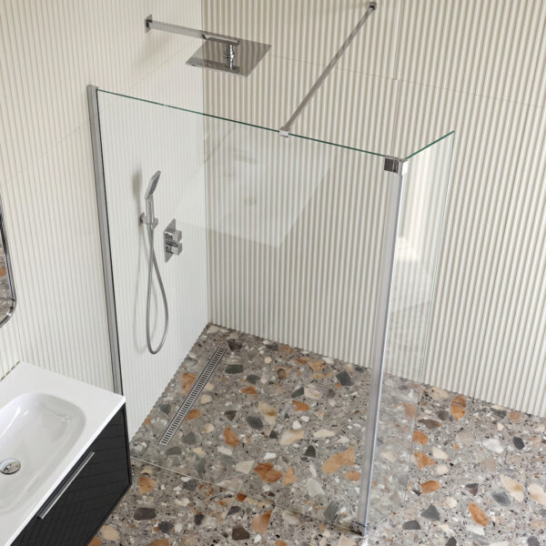 Enzo Chrome Wetroom screen | Shower screen | Wetroom Panel | Delivery UK & Ireland | Bathshed