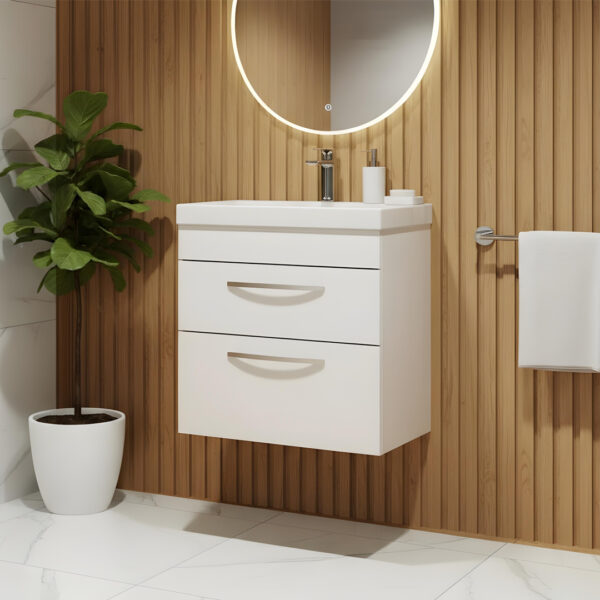 Malone White Wall Hung Vanity Unit