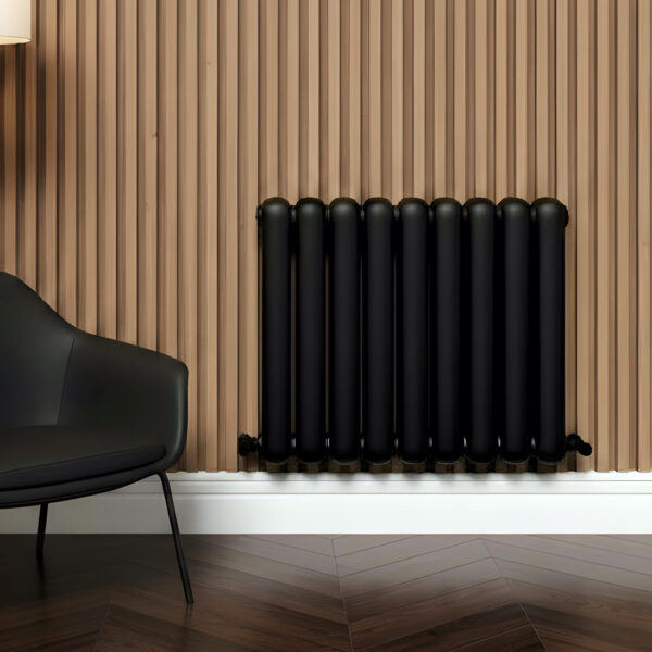 Sorrento Black Horizontal 2 Column Designer Radiator | Designer Radiator | Heating | Delivery UK and Ireland | Bathshed