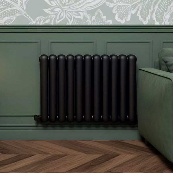 Sorrento Black Horizontal 2 Column Designer Radiator | Designer Radiator | Heating | Delivery UK and Ireland | Bathshed
