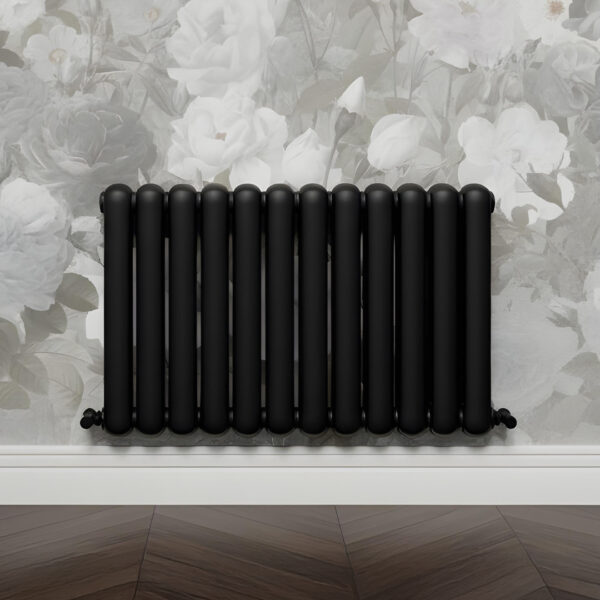 Sorrento Black Horizontal 2 Column Designer Radiator | Designer Radiator | Heating | Delivery UK and Ireland | Bathshed