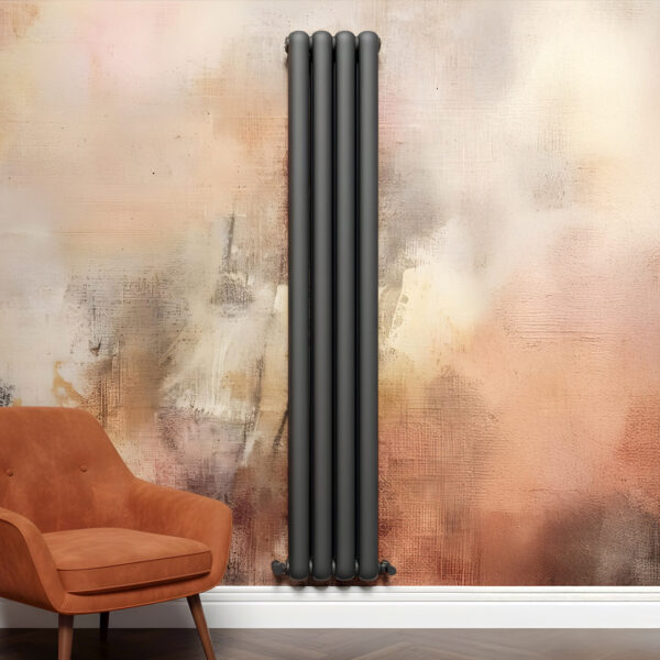 Sorrento Anthracite Vertical 2 Column Designer Radiator | Designer Radiator | Heating | Delivery UK and Ireland | Bathshed