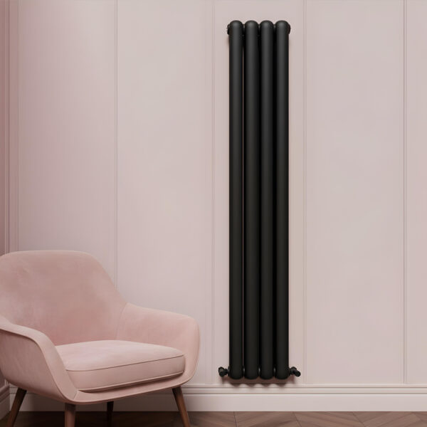 Sorrento Black Vertical 2 Column Designer Radiator | Designer Radiator | Heating | Delivery UK and Ireland | Bathshed