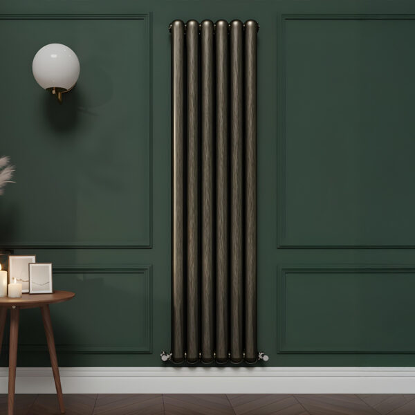 Sorrento Brushed Bronze Vertical Designer Radiator | Designer Radiator | Heating | Delivery UK and Ireland | Bathshed