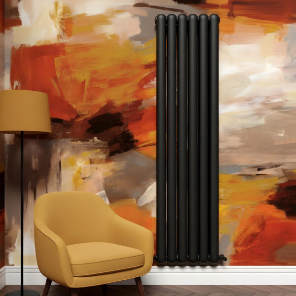 Sorrento Black Vertical 2 Column Designer Radiator | Designer Radiator | Heating | Delivery UK and Ireland | Bathshed