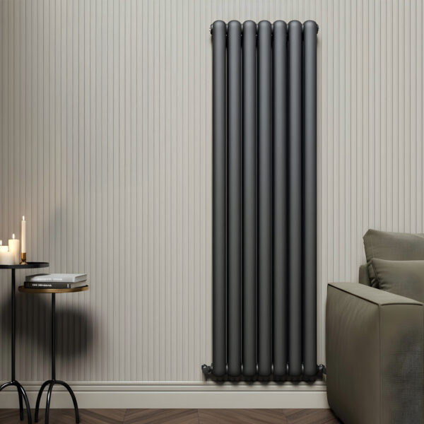 Sorrento Anthracite Vertical 2 Column Designer Radiator | Designer Radiator | Heating | Delivery UK and Ireland | Bathshed