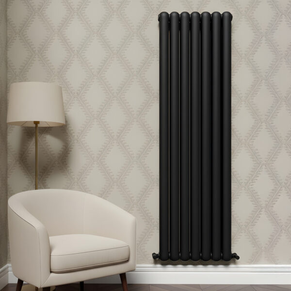 Sorrento Black Vertical 2 Column Designer Radiator | Designer Radiator | Heating | Delivery UK and Ireland | Bathshed