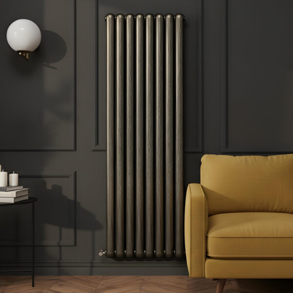 Sorrento Brushed Bronze Vertical Designer Radiator | Designer Radiator | Heating | Delivery UK and Ireland | Bathshed