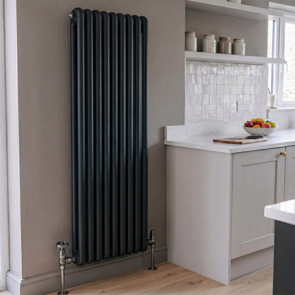 Sorrento Black Vertical 2 Column Designer Radiator | Designer Radiator | Heating | Delivery UK and Ireland | Bathshed