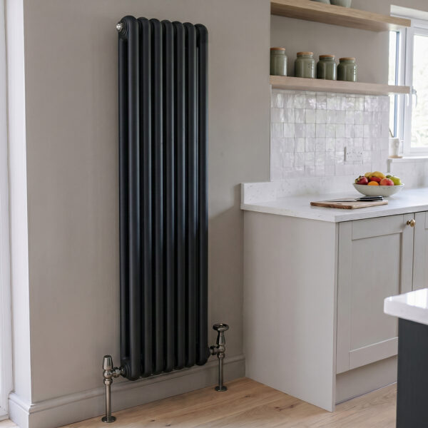 Sorrento Black Vertical 2 Column Designer Radiator | Designer Radiator | Heating | Delivery UK and Ireland | Bathshed