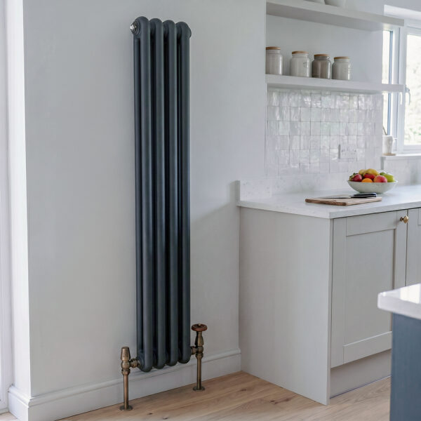 Sorrento Anthracite Vertical 2 Column Designer Radiator | Designer Radiator | Heating | Delivery UK and Ireland | Bathshed