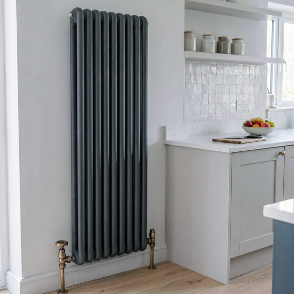Sorrento Anthracite Vertical 2 Column Designer Radiator | Designer Radiator | Heating | Delivery UK and Ireland | Bathshed
