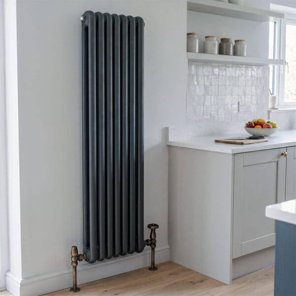 Sorrento Anthracite Vertical 2 Column Designer Radiator | Designer Radiator | Heating | Delivery UK and Ireland | Bathshed