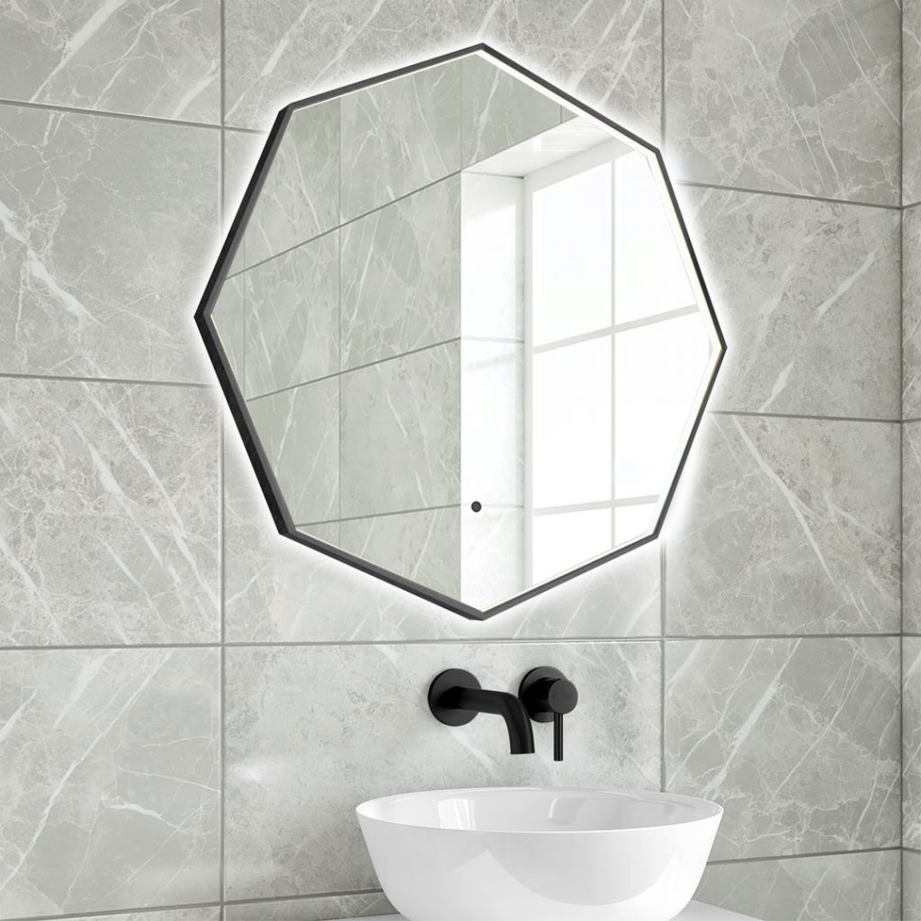 Otto Matt Black LED Mirror | LED Mirrors Ireland And The UK