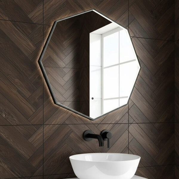 Otto Matt Black LED Mirror | LED Mirrors Ireland And The UK