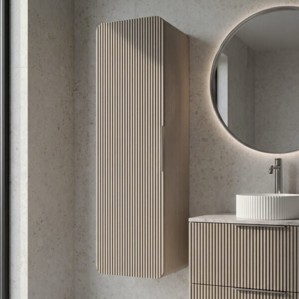 Sorrento Taupe Wall Hung Tall Boy Unit