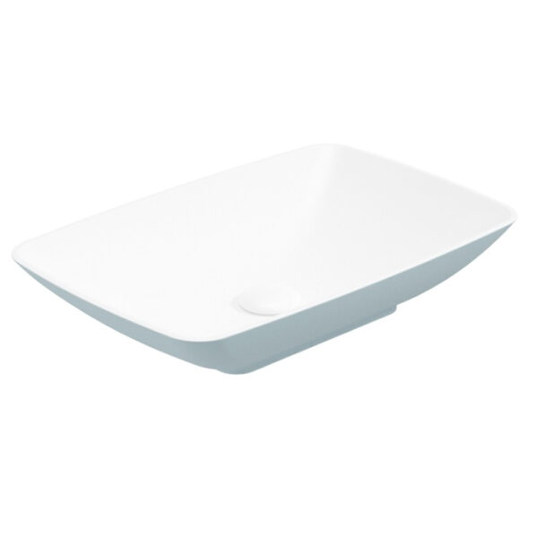 SKAL Rectangle Wash Basin Morning Sky Blue Matt & Waste