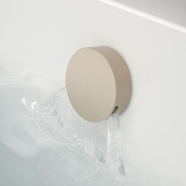 Brushed Nickel Round Bath Filler