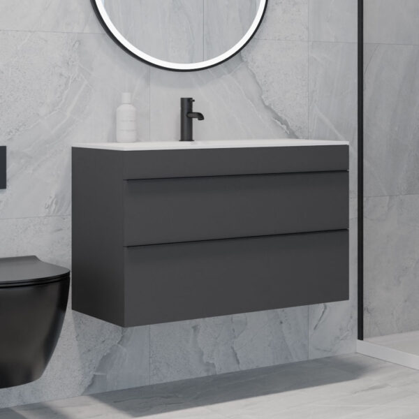 Cava anthracite wall hung vanity unit - in stock - ireland and the UK