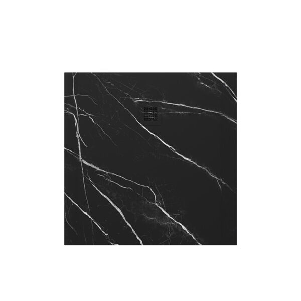 UNITY Square 1000mm Shower Tray Black Marble & Waste