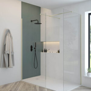 Aspect Brushed Nickel Wetroom Panel