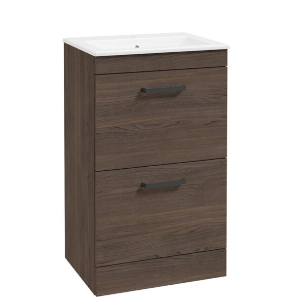 CORTA Floorstanding Two Drawer Unit Sable Ash With Choice Of Handle - Image 2