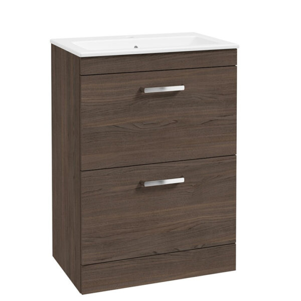 CORTA Floorstanding Two Drawer Unit Sable Ash With Choice Of Handle - Image 4