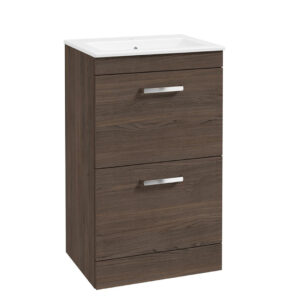 CORTA Floorstanding Two Drawer Unit Sable Ash With Choice Of Handle