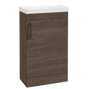 CORTA Floorstanding 500mm Single Door Compact Unit Sable Ash With Choice Of Handle