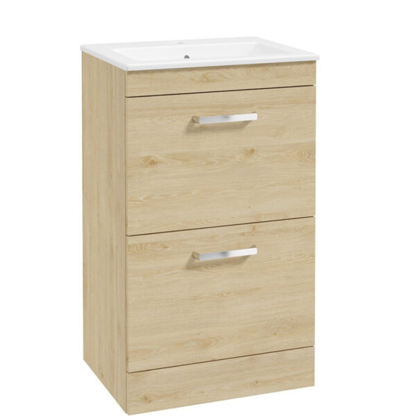 CORTA Floorstanding Two Drawer Unit Honey Oak With Choice Of Handle
