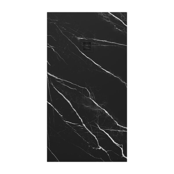 UNITY Rectangle 1500x800mm Shower Tray Black Marble & Waste