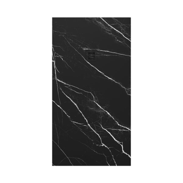 UNITY Rectangle 1700x900mm Shower Tray Black Marble & Waste