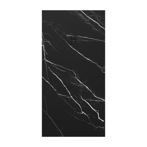 UNITY Rectangle 1800x900mm Shower Tray Black Marble & Waste