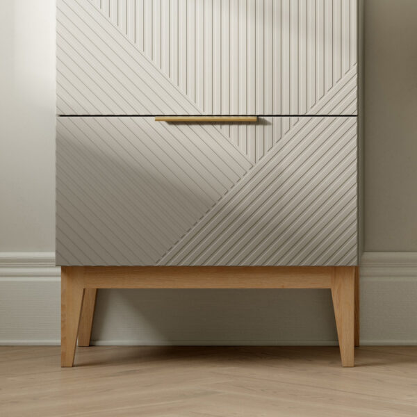 Roux Floorstanding vanity unit & Basin - Blue Graphite, oak | Next day delivery UK | Bathshed