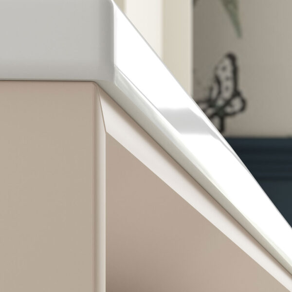 Solace Wall Hung 2 Drawer Basin Unit & 1TH Thin Edge Basin - Matt Cotton | Haven Furniture | Nationwide shipping ireland and the uk | Bathshed