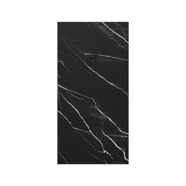 UNITY Rectangle 1600x800mm Shower Tray Black Marble & Waste