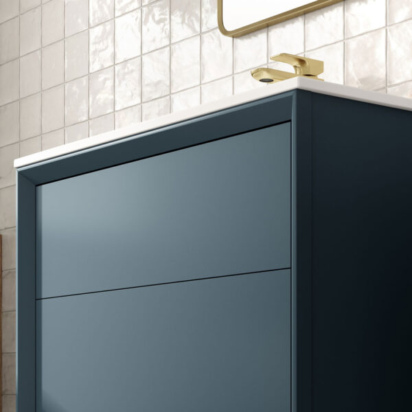 Solace Wall Hung 2 Drawer Basin Unit & 1TH Thin Edge Basin - Matt Cotton | Haven Furniture | Nationwide shipping ireland and the uk | Bathshed