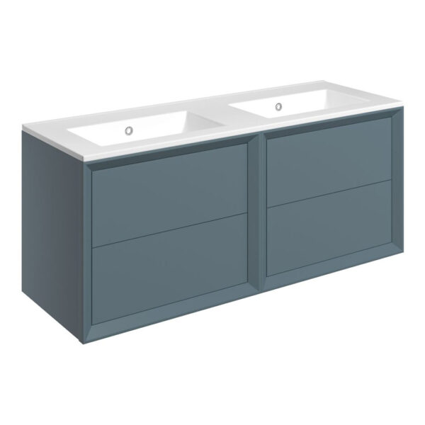 Solace Wall Hung 2 Drawer Basin Unit & 1TH Thin Edge Basin - Matt Cotton | Haven Furniture | Nationwide shipping ireland and the uk | Bathshed